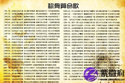 2023年称骨算命表:四两八钱命运详解-紫微府