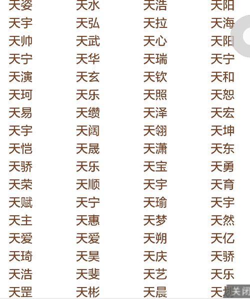 男宝宝名字大全2023带天字的