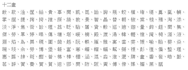 康熙字典五行属土12画的字,起名20画最吉祥的字