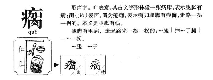 瘸字五行属什么 瘸字取名有什么意义