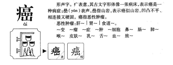 癌字五行属什么癌字取名有什么意义