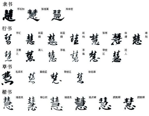 慧字毛笔字怎么写