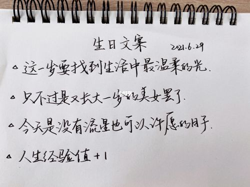 生日_文案_手写_练字_时间管理_素材_文字素材