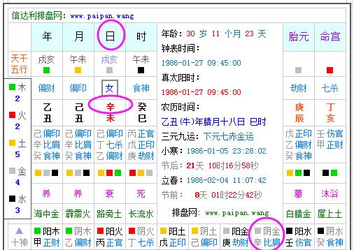 日柱查询表图 ,年柱月柱日柱时柱代表什么图3