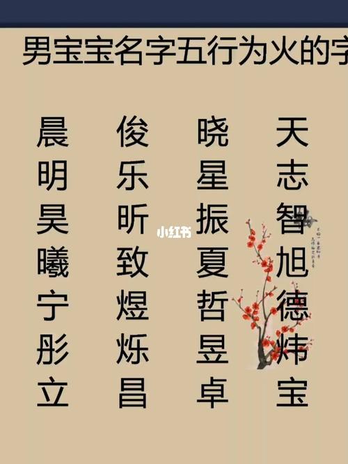 男宝宝名字五行为火的字