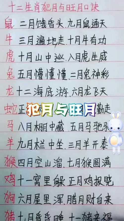 十二生肖犯月与旺月口诀,真的超级准,快收藏吧