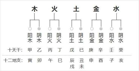 八字阴阳对照表其中含义